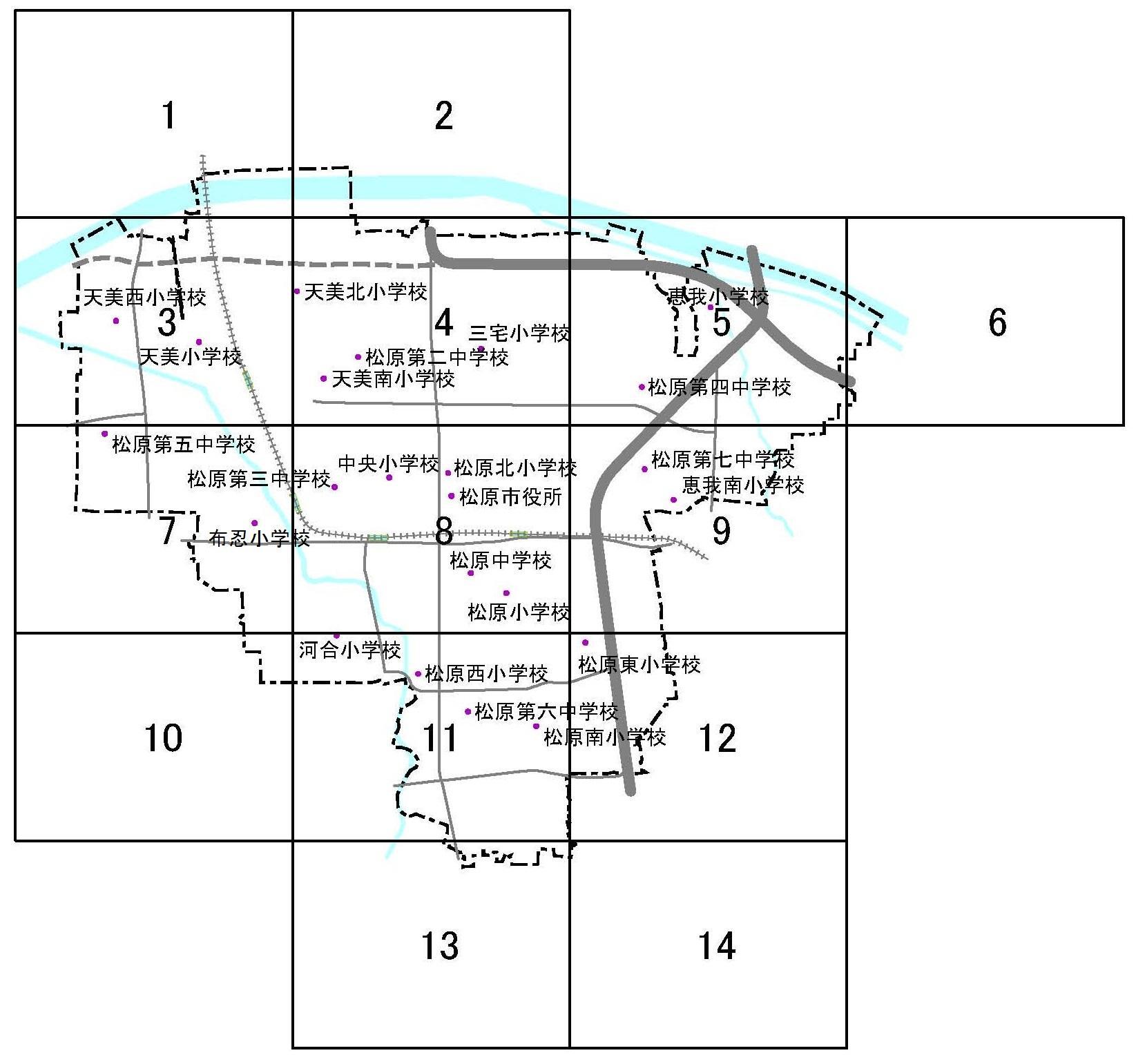 松原市都市計画図の画像