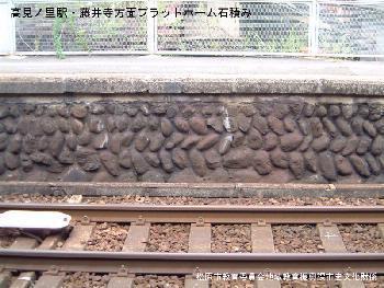 高見ノ里駅・藤井寺方面のプラットホームの写真