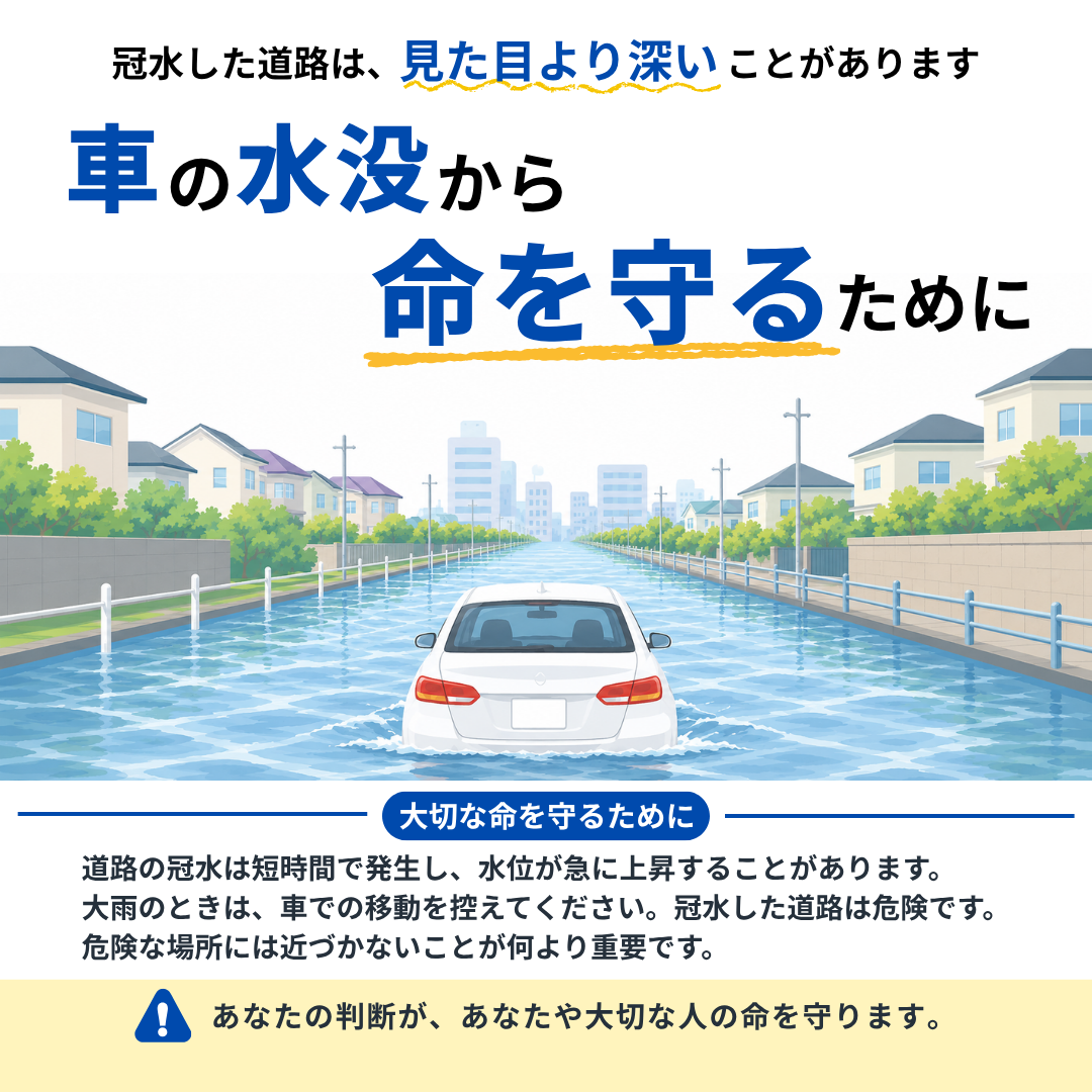 車の水没から命を守るために